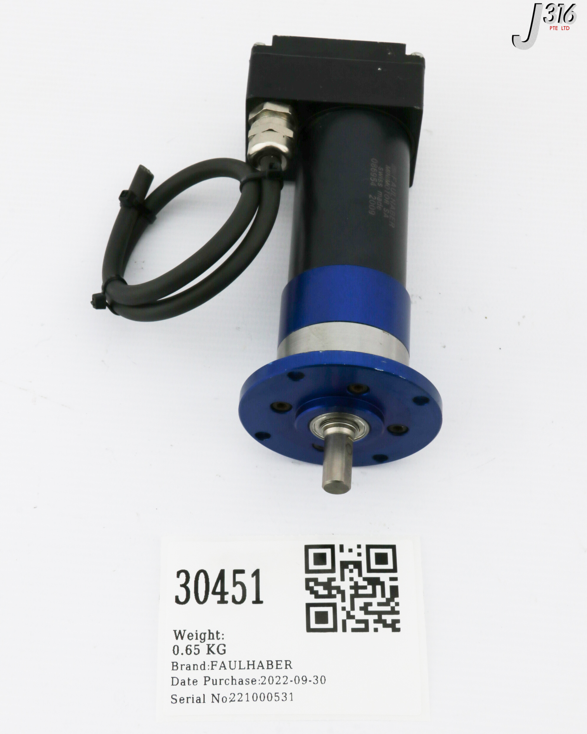 ^^③ 30451 FAULHABER BRUSHLESS DC-SERVOMTR W/ PLANETARY GEARHEAD 38/1S